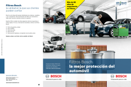 Filtros Bosch: la mejor protección del automóvil