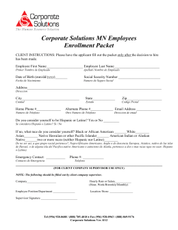 Corporate Solutions MN Employees Enrollment Packet