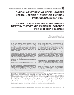 capital asset pricing model -robert merton