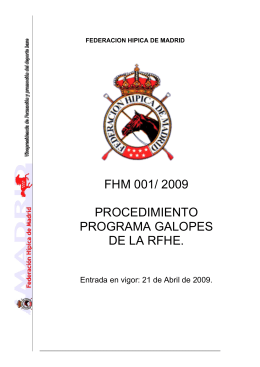 fhm 001/ 2009 procedimiento programa galopes de la rfhe.