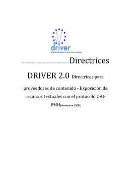DRIVER 2.0 Directrices para proveedores de contenido