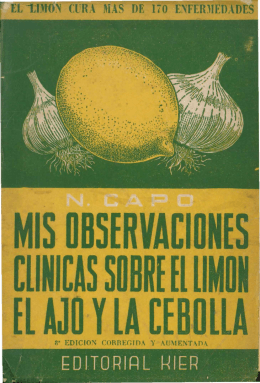 N. Capo. Mis observaciones clínicas sobre el limón, el ajo y la