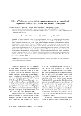 Effect of Echinacea purpurea (Asteraceae) aqueous extract