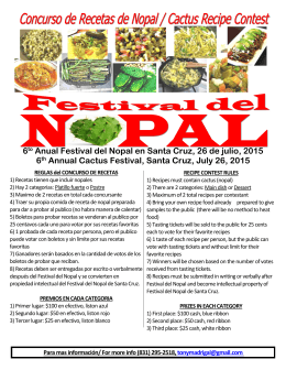 6to Anual Festival del Nopal en Santa Cruz, 26 de julio, 2015 6th