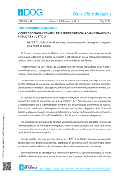 Decreto DOG Jueves, 12 de febrero de 2015