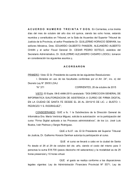 Acuerdo N° 32/2015 - Poder Judicial de Corrientes