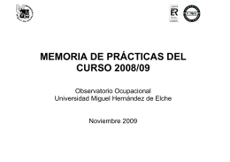 MEMORIA DE PRÁCTICAS DEL CURSO 2008/09