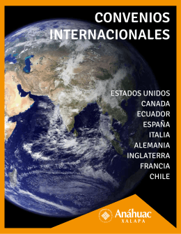 CONVENIOS INTERNACIONALES - Universidad Anáhuac Xalapa