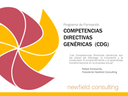 COMPETENCIAS DIRECTIVAS GENÉRICAS (CDG)