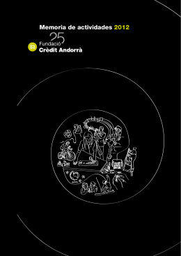 Memoria de actividades 2012 - Crèdit Andorrà Financial Group
