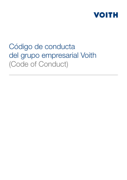 Código de conducta del grupo empresarial Voith (Code of Conduct)