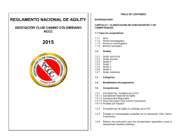 reglamento nacional de agility - Asociación Club Canino Colombiano
