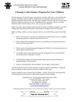 Safe Summer Program Checklist for Your Children