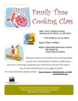 Family Time Cooking Class