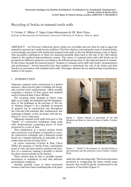 Recycling of bricks in rammed earth walls