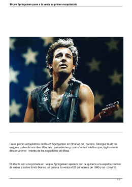 Bruce Springsteen pone a la venta su primer recopilatorio
