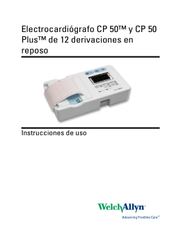 Electrocardiógrafo CP 50™ y CP 50 Plus™ de 12