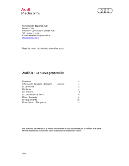 Dossier Audi Q7 - Audi MediaServices España