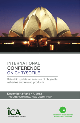 programme - International Chrysotile Association