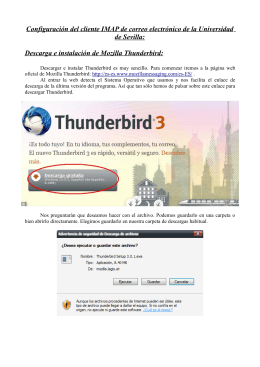 Configuración IMAP en Thunderbird