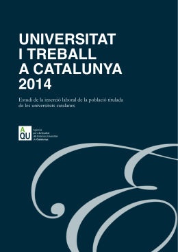 Universitat i treball a Catalunya 2014
