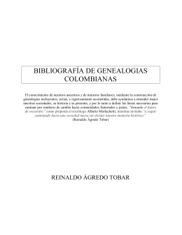 Bibliografía de genealogías colombianas