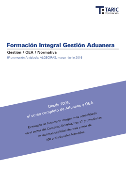 5ª Promoción en ANDALUCIA (Algeciras), Marzo - Junio 2015