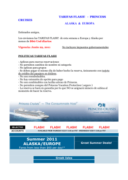 TARIFAS FLASH! - Princess Cruises a Europa y Alaska por menos