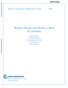 Weather Shocks and Health at Birth in Colombia
