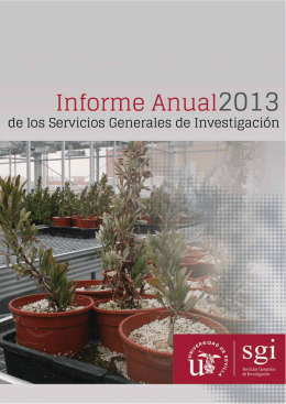 Informe CITIUS 2013 - Vicerrectorado de Investigación