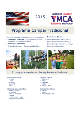 YMCA España Programas de Camper 2015