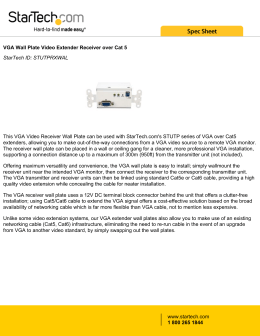 VGA Wall Plate Video Extender Receiver over Cat 5