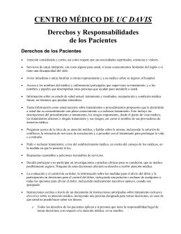 CENTRO MÉDICO DE UC DAVIS Derechos y Responsabilidades