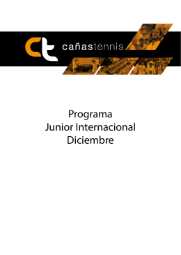 Programa Junior Internacional Diciembre