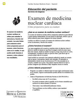 Examen de medicina nuclear cardiaca