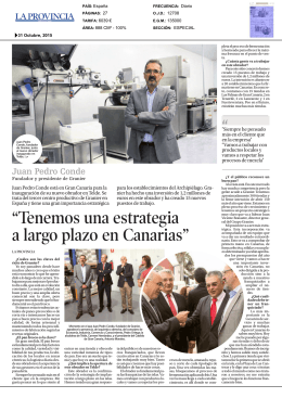 “Tenemos una estrategia a largo plazo en Canarias”
