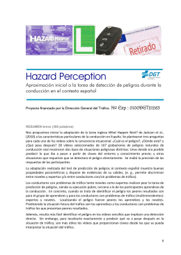 Hazard Perception - Dirección General de Tráfico