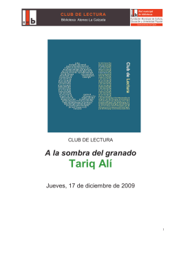 1. tariq alí - Club de Lectura Biblioteca La Calzada