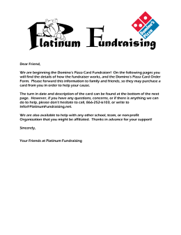 The Domino`s Fundraiser! - Southwest Sunset Volleyball Club