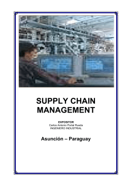 Definición Supply Chain Management o