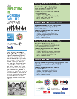 LA`s INVESTING IN WORKING FAMILIES CAMPAIGN