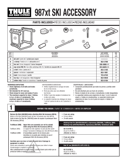 thule 987xt ski snowboard rack installation instruction manual