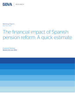 The financial impact of Spanish pension reform: A quick estimate
