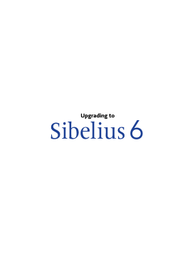 Upgrading to Sibelius 6