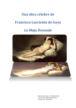 Una obra célebre de Francisco Lucciente de Goya La Maja Desnuda