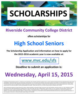 High School Seniors Wednesday, April 15, 2015