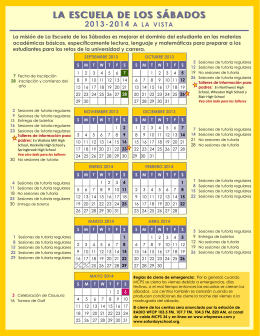 Calendario para padres: 2013-2014