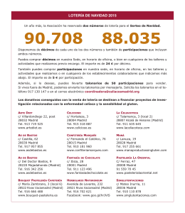 LOTERIA NAVIDAD 2015 - Asociación de Celiacos de Madrid