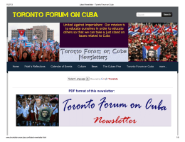 Toronto Forum on Cuba