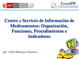 Centro y Servicio de Información de Medicamentos